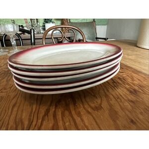 5 VTG Restaurant Diner Ware Plate Platter Caribe Of Puerto Rico Pink Purple 11"